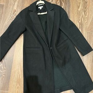 Topshop Classic Black Women's Overcoat